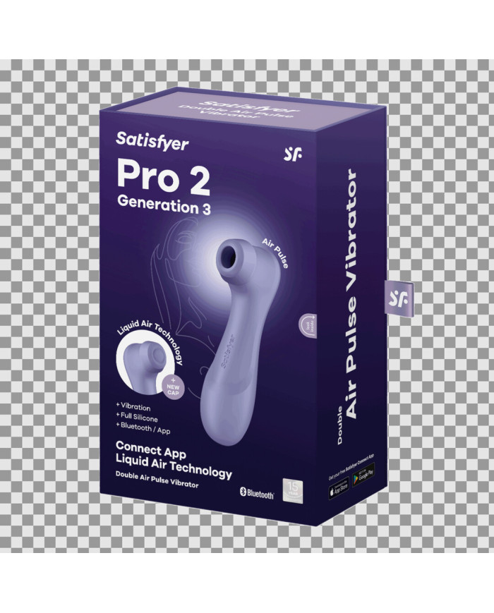 Pro 2 Generation 3 - Double Air Pulse Vibrator - Liquid Air and Connect App - Lila