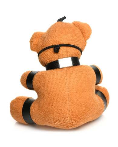 Gagged Teddy Bear Keychain - Brown