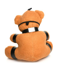 Gagged Teddy Bear Keychain - Brown