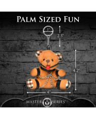 Gagged Teddy Bear Keychain - Brown