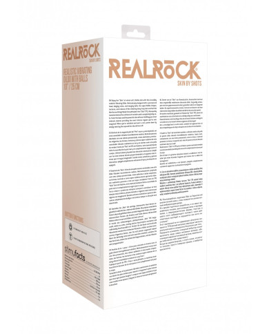 10    25 cm Realistic Vibrating Dildo With Balls - Flesh 10    25 cm Realistic Vibrating Dildo With Balls - Flesh