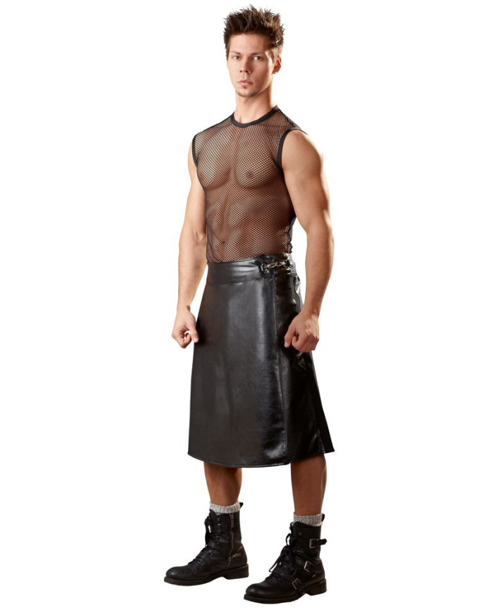 M. Imitation Leather Skirt