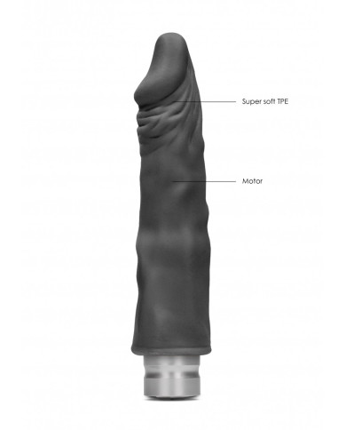 8    20 cm Realistic Vibrating Dildo - Black 8    20 cm Realistic Vibrating Dildo - Black