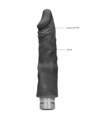 8    20 cm Realistic Vibrating Dildo - Black