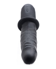 Power Pounder Vibrating and Thrusting Silicone Dildo - Black