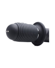 Power Pounder Vibrating and Thrusting Silicone Dildo - Black