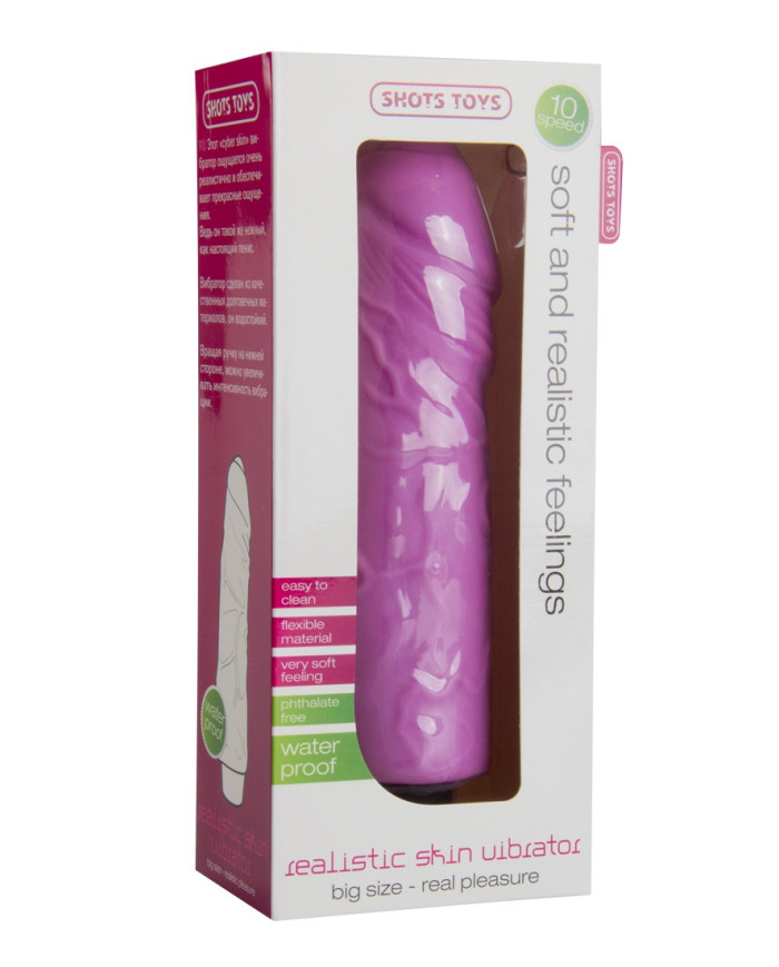 Realistic Skin Vibrator - Big - Pink