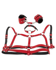 Bad Kitty Harness Set red