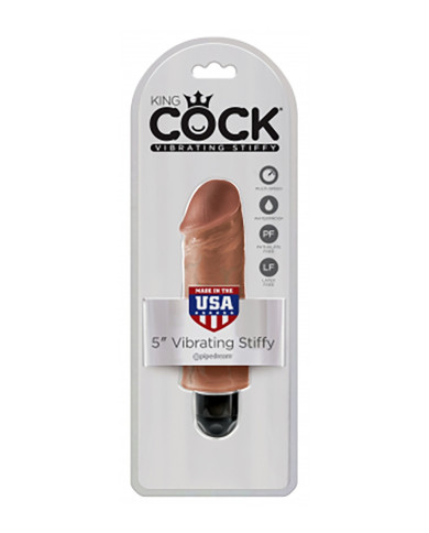 5 Inch Vibrating Stiffy - Tan 5 Inch Vibrating Stiffy - Tan
