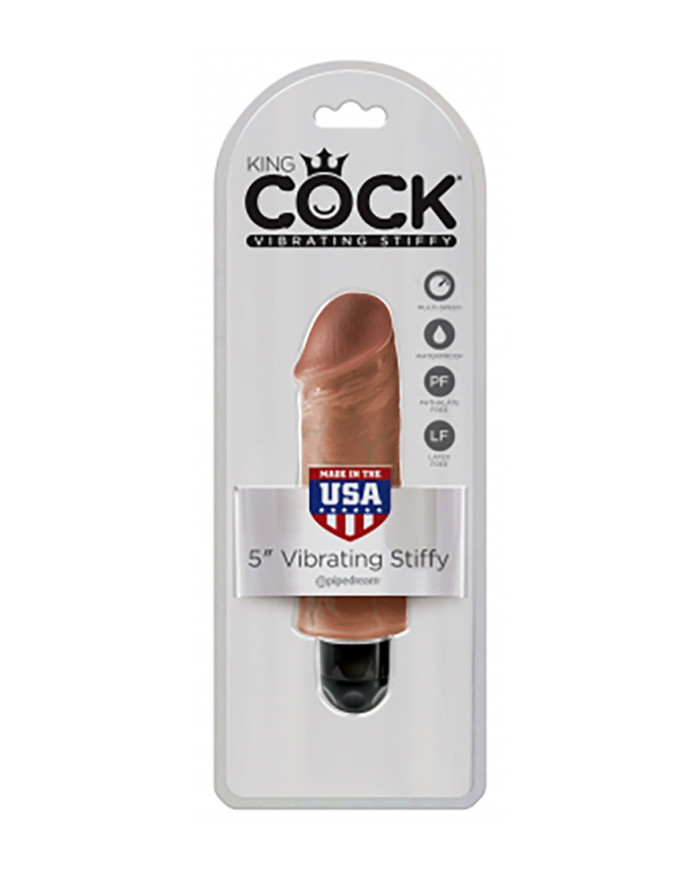 5 Inch Vibrating Stiffy - Tan