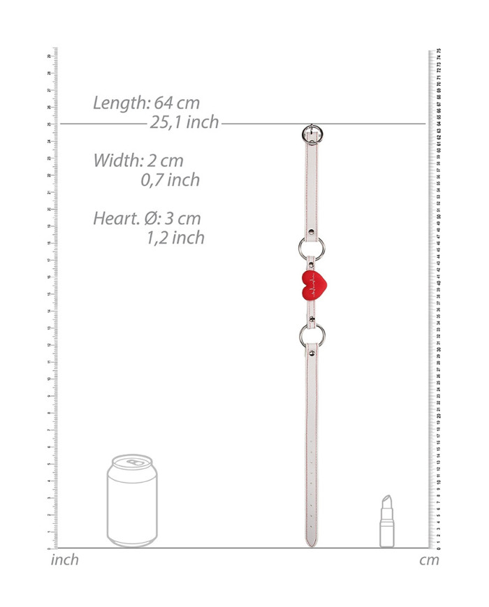 Silicone Heart Gag - Nurse Theme - White