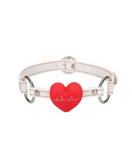 Silicone Heart Gag - Nurse Theme - White