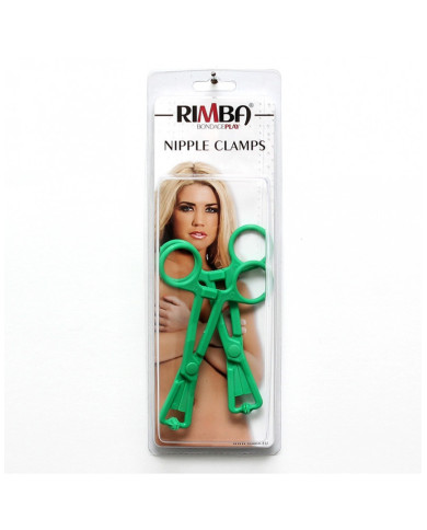 Rimba - Scissor nipple clamps of synthetic material (pair) Rimba - Scissor nipple clamps of synthetic material (pair)