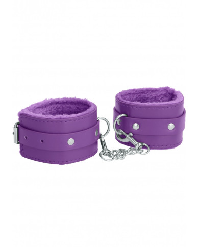 Ouch! Plush Leather Ankle Cuffs - Purple Ouch! Plush Leather Ankle Cuffs - Purple