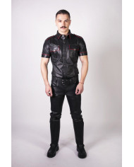 Prowler RED Leather Jeans Black 28in