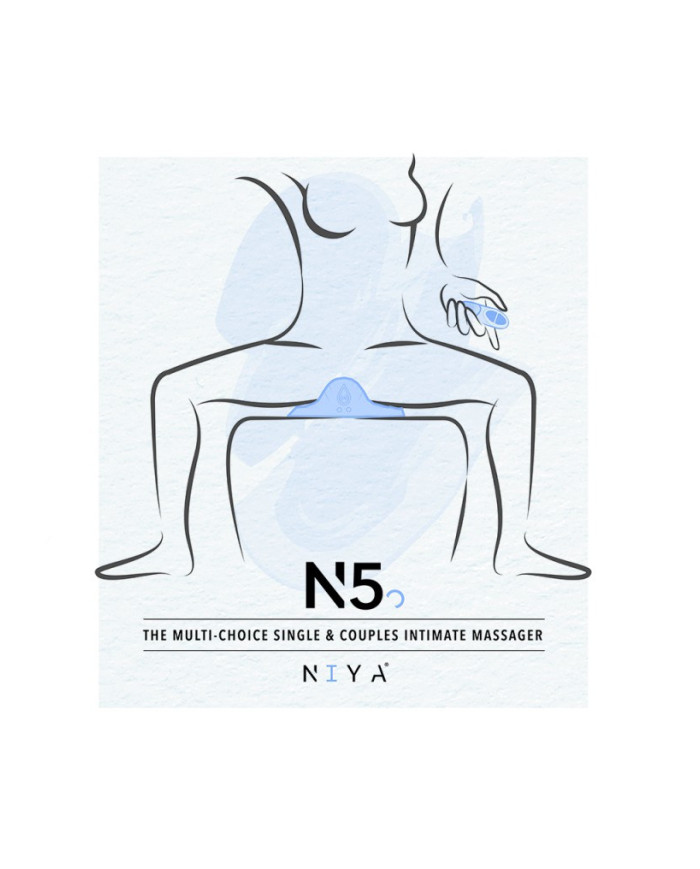 NIYA - NIYA 5 - Lay-on Vibrator with Remote Control - Light Blue