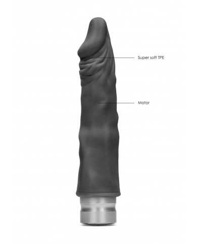 7    17 cm Realistic Vibrating Dildo - Black 7    17 cm Realistic Vibrating Dildo - Black
