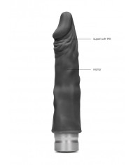 7    17 cm Realistic Vibrating Dildo - Black