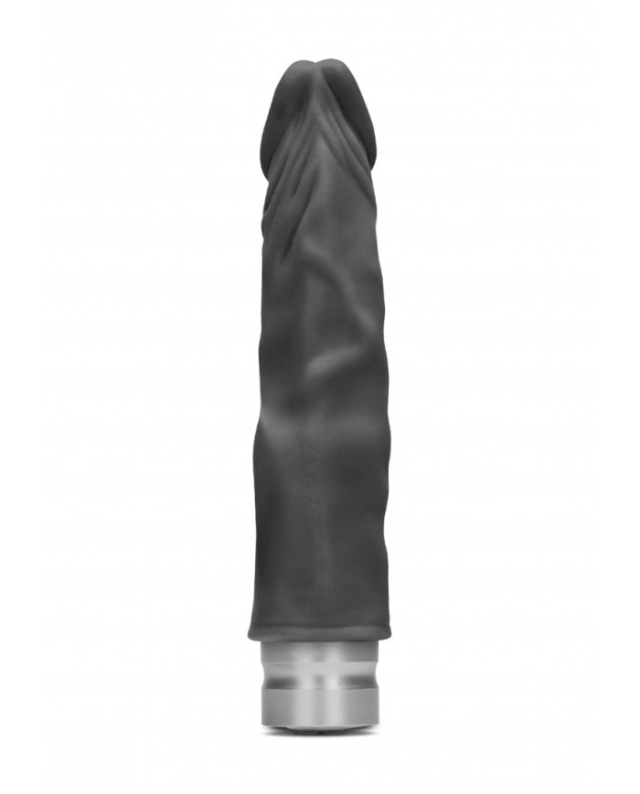 7    17 cm Realistic Vibrating Dildo - Black