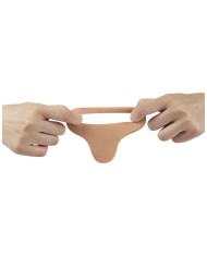 LoveToy - The Ultra Soft Double 7    18 cm - Dubbele Penetratie Dildo - Nude