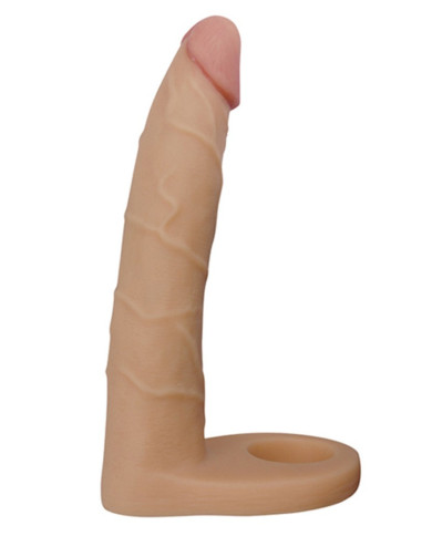 LoveToy - The Ultra Soft Double 7    18 cm - Dubbele Penetratie Dildo - Nude LoveToy - The Ultra Soft Double 7    18 cm - Dubbele Penetratie Dildo - Nude