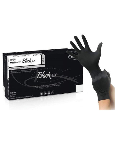 Gants Latex maimed Black LX- x100 - Taille S Gants Latex maimed Black LX- x100 - Taille S