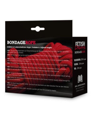 Fetish Dreams Bondage Rope 10m Red Fetish Dreams Bondage Rope 10m Red