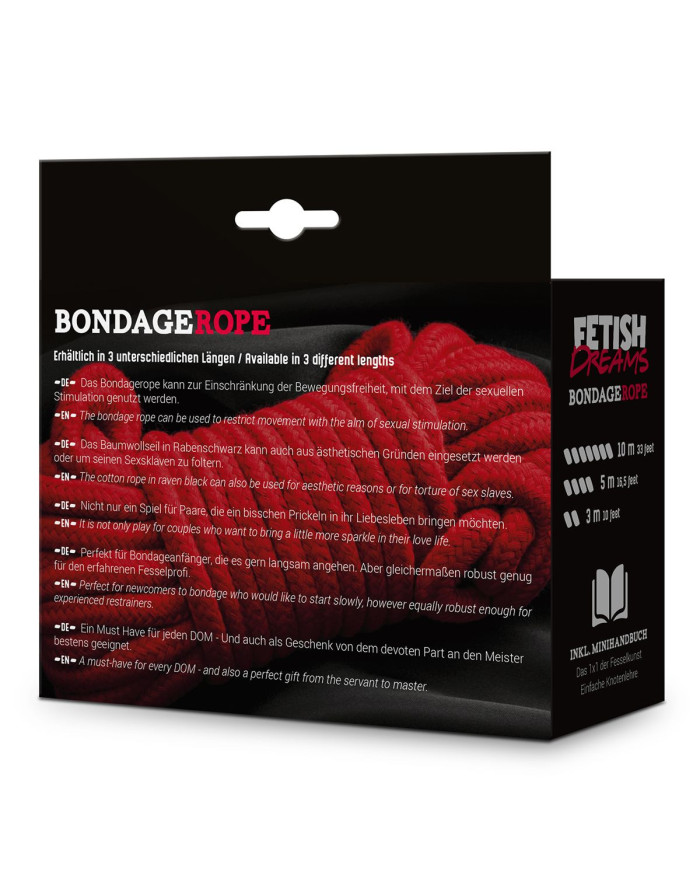 Fetish Dreams Bondage Rope 10m Red