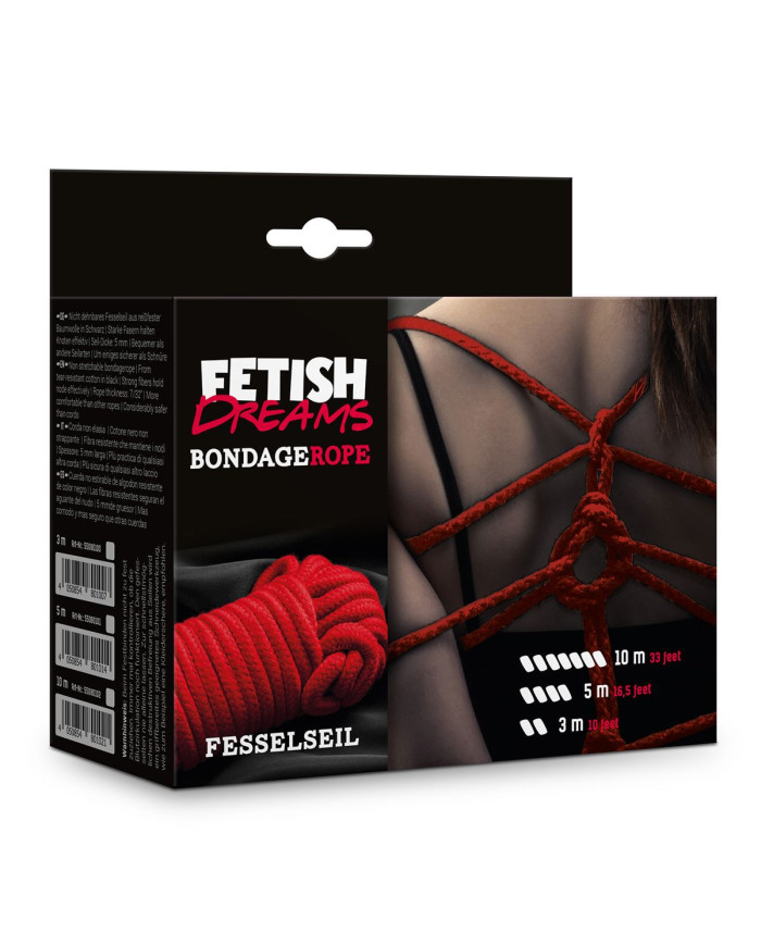 Fetish Dreams Bondage Rope 10m Red