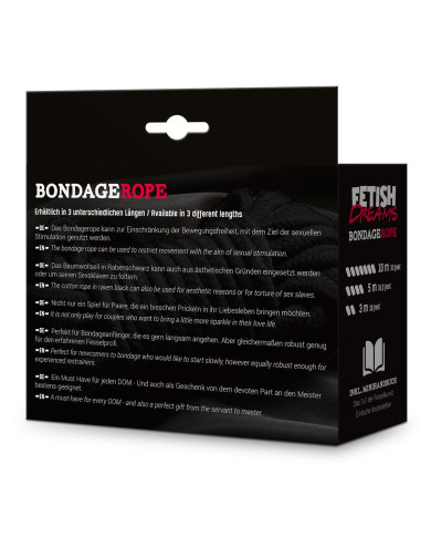 Fetish Dreams Bondage Rope 10m Black Fetish Dreams Bondage Rope 10m Black