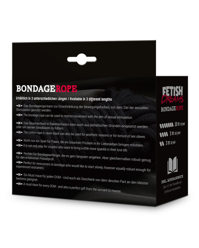 Fetish Dreams Bondage Rope 10m Black