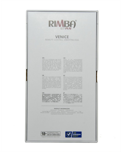 Rimba Toys - Venice - Egg Vibrator with Remote Control - Black
