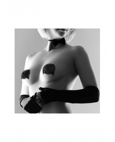 Burlesque Pasties - Glitter and Satin Bow Nipple Stickers Burlesque Pasties - Glitter and Satin Bow Nipple Stickers