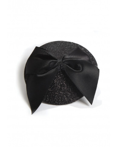 Burlesque Pasties - Glitter and Satin Bow Nipple Stickers Burlesque Pasties - Glitter and Satin Bow Nipple Stickers
