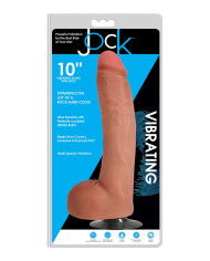 Vibrating Dildo with Balls - 10    25,5 cm