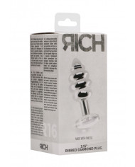 Ribbed Diamond Plug - 3.2    8 cm