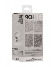 Ribbed Diamond Plug - 3.2    8 cm