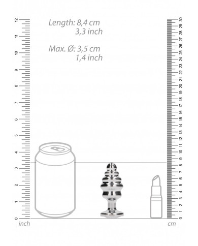 Ribbed Diamond Plug - 3.2    8 cm Ribbed Diamond Plug - 3.2    8 cm