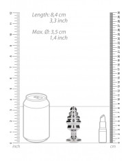 Ribbed Diamond Plug - 3.2    8 cm