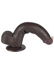 LoveToy - Sliding Skin Dildo 22 cm (  3.7 cm) - Black LoveToy - Sliding Skin Dildo 22 cm (  3.7 cm) - Black