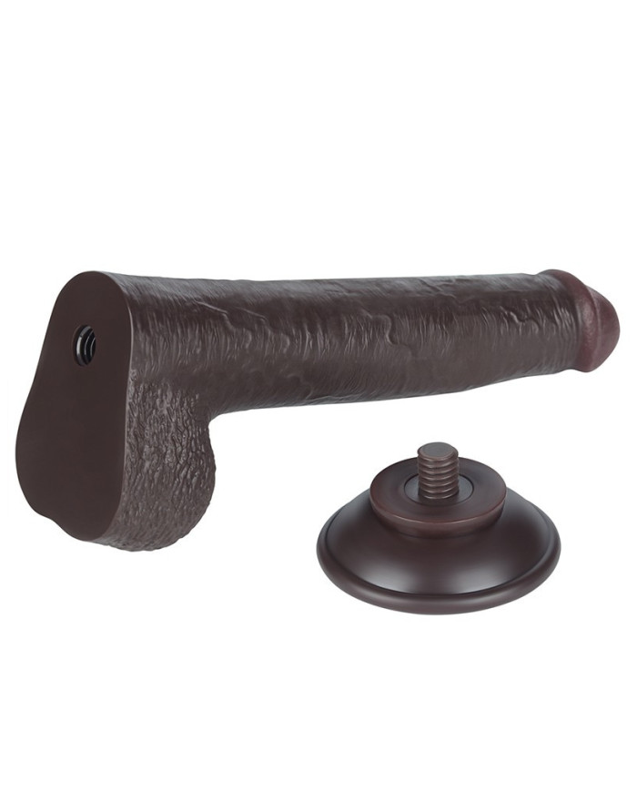 LoveToy - Sliding Skin Dildo 22 cm (  3.7 cm) - Black LoveToy - Sliding Skin Dildo 22 cm (  3.7 cm) - Black