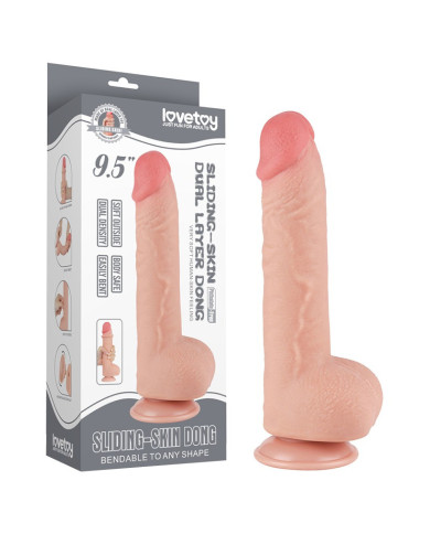 LoveToy - Sliding Skin Dildo 24 cm (  4.3 cm) - Nude LoveToy - Sliding Skin Dildo 24 cm (  4.3 cm) - Nude
