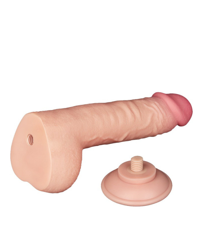 LoveToy - Sliding Skin Dildo 24 cm (  4.3 cm) - Nude