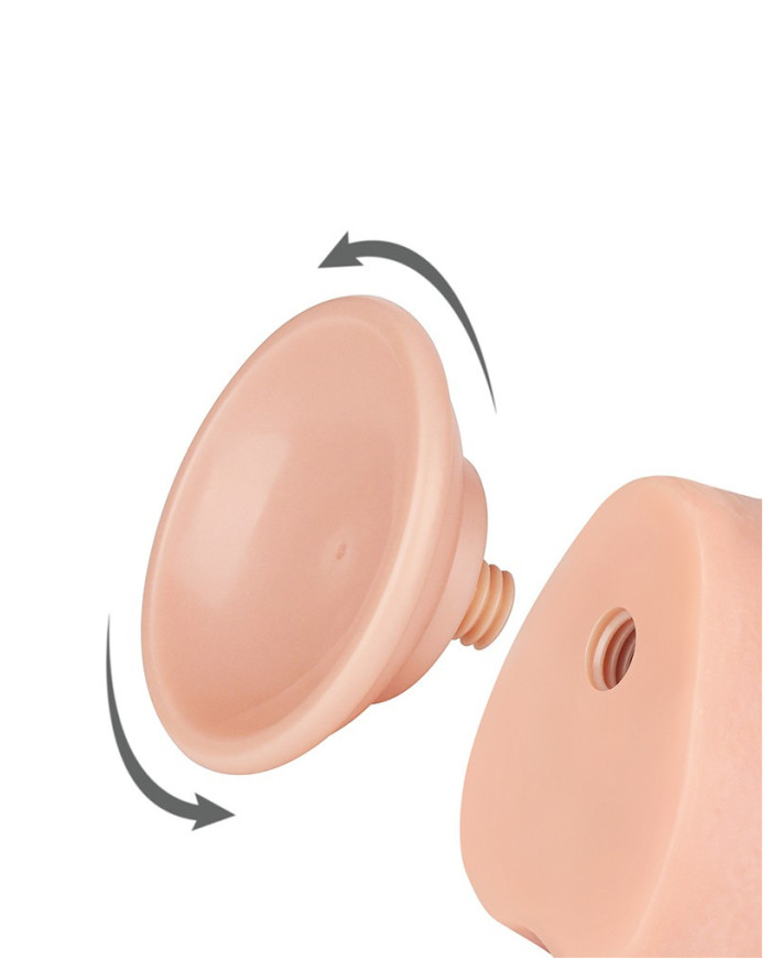 LoveToy - Sliding Skin Dildo 24 cm (  4.3 cm) - Nude