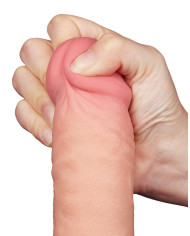 LoveToy - Sliding Skin Dildo 24 cm (  4.3 cm) - Nude