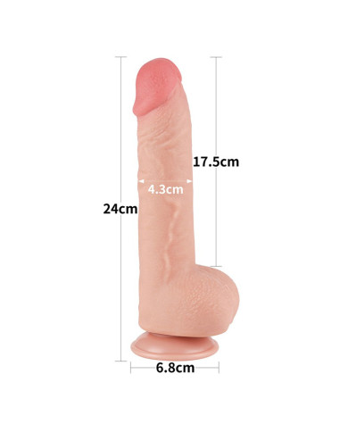 LoveToy - Sliding Skin Dildo 24 cm (  4.3 cm) - Nude LoveToy - Sliding Skin Dildo 24 cm (  4.3 cm) - Nude