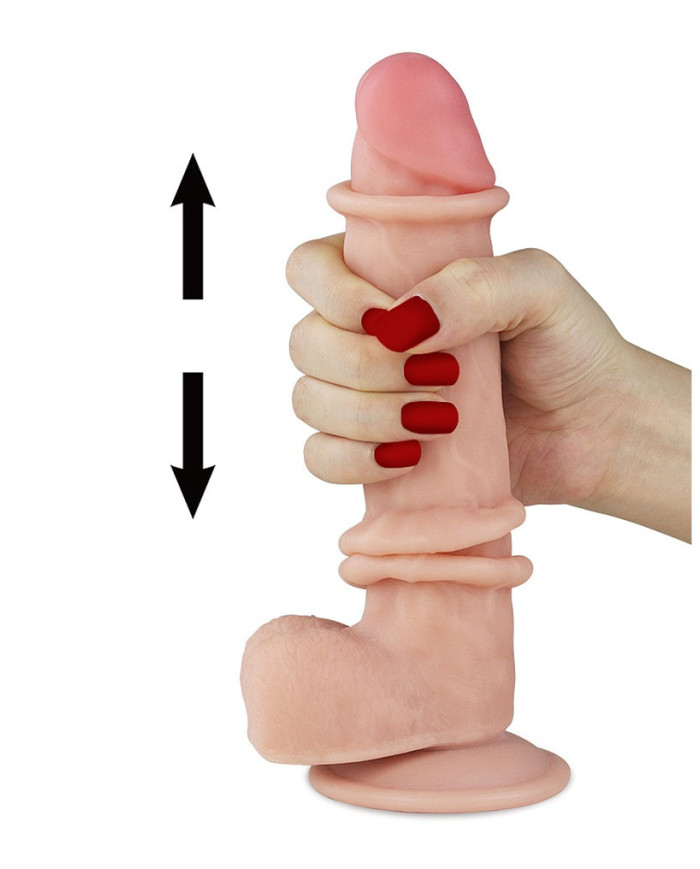 LoveToy - Sliding Skin Dildo 8    20 cm - Nude