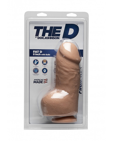 Fat D - 8 Inch with Balls - FIRMSKYN  - Vanilla Fat D - 8 Inch with Balls - FIRMSKYN  - Vanilla