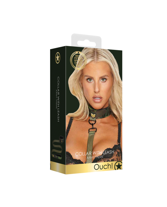 Collar with Leash - Army Theme