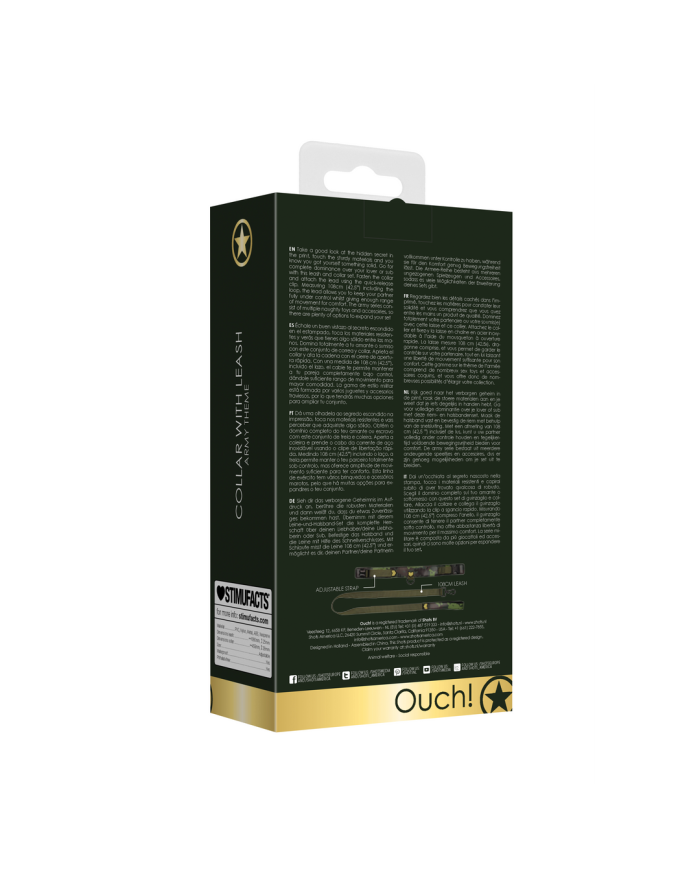 Collar with Leash - Army Theme